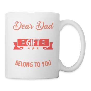 Cher papa, nous avons essayé de trouver le meilleur cadeau - Mug blanc - blanc - Droite