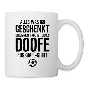 Fußball Trainer Fußballer Lustig Fußballspieler - Tasse - Weiß - Rechts