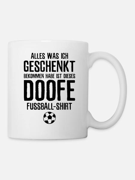 Fußball Trainer Fußballer Lustig Fußballspieler - Tasse - Weiß