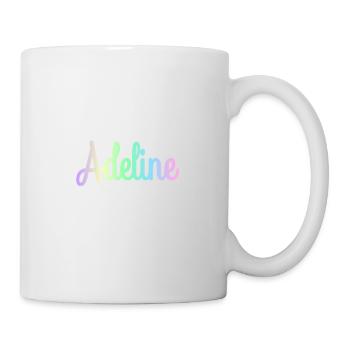 ADELINE Rainbow Cursive Minimaliste - Mug blanc - blanc - Droite