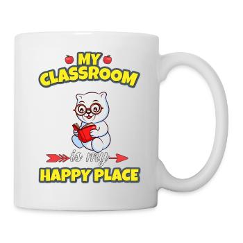 My Classroom Is My Happy Place Elementary Teacher - Tasse - Weiß - Rechts