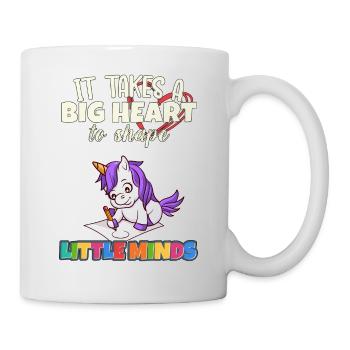 It Takes A Big Heart To Shape Little Minds Teacher - Mug - white - Right