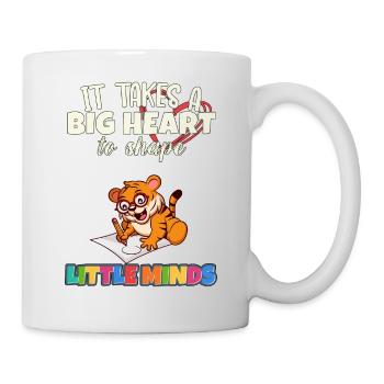 It Takes A Big Heart To Shape Little Minds Teacher - Mug - white - Right
