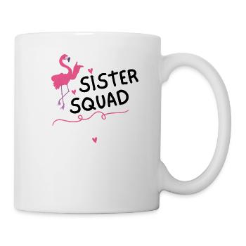Équipe sœur Pink Flamingo Hearts pour les filles - Mug blanc - blanc - Droite