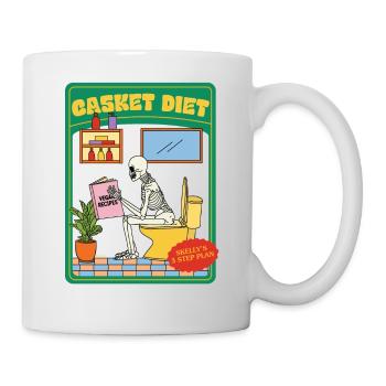 Casket Diet - Vegan Recipes - Skelly's 3 Step Plan - Mug - white - Right