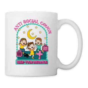 Anti Social Coven - Keep Your Distance - Witches - Mug - white - Right