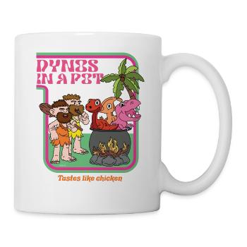 Dynos in a pot - Goûts de poulet - Dinosaures - Mug blanc - blanc - Droite