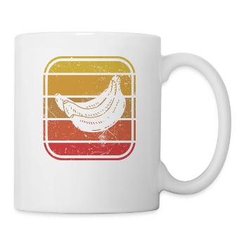 Banana Vegan Lover Retro Veggie Fruit Gift idea - Mug - white - Right
