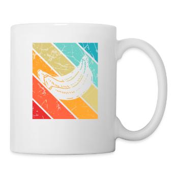 Banana Vegan Lover Retro Veggie Fruit Gift idea - Tasse - Weiß - Rechts