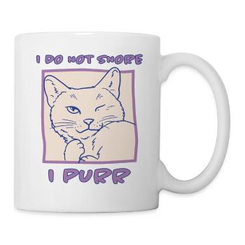 Purring Snoring Sleep Saying Cats Gift - Mug - white - Right