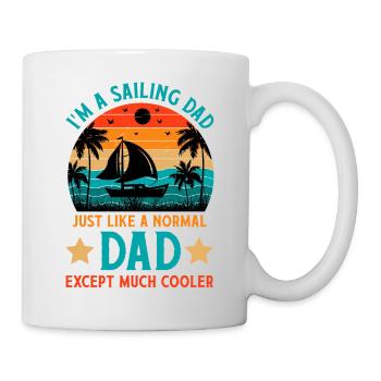 Marin voilier papa fête des pères - Mug blanc - blanc - Droite