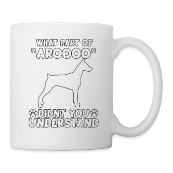 Dobermann Fan Hunde Motiv Lustig Dobermann Gassi - Tasse - Weiß - Rechts