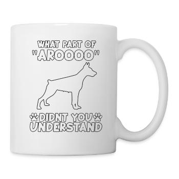 Dobermann Fan Hunde Motiv Lustig Dobermann Gassi - Tasse - Weiß - Rechts