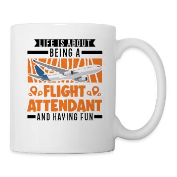 Flight Attendant Stewardess Gift Flight Attendant - Mug blanc - blanc - Droite