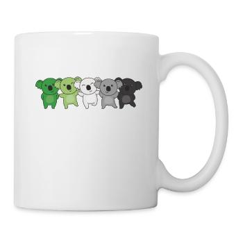 Aromantic Flag Pride LGBTQ süßer Koala - Tasse - Weiß - Rechts