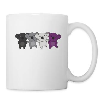 Asexual Flag Pride LGBTQ Doux Koala - Mug blanc - blanc - Droite