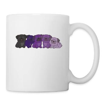 enbian Flag Pug Pride LGBTQ cute dogs - Mug - white - Right
