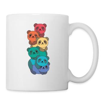 Rainbow Flag Gay Pride LGBTQ Panda süße Tiere - Tasse - Weiß - Rechts