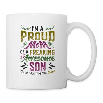 Ich bin eine stolze Mutter eines Sohnes - Tasse - Weiß - Rechts