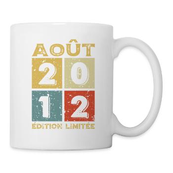 Août 2012 Original Idée Cadeau Anniversaire - Mug blanc - blanc - Droite