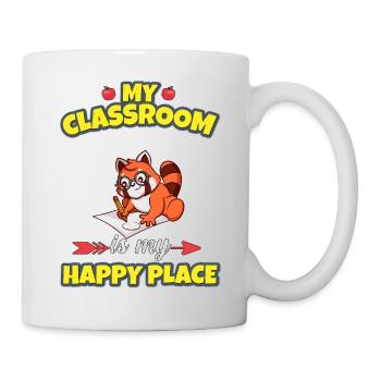My Classroom Is My Happy Place Elementary Teacher - Tasse - Weiß - Rechts