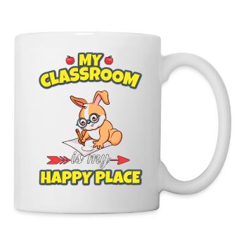 My Classroom Is My Happy Place Elementary Teacher - Tasse - Weiß - Rechts