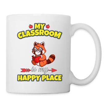 My Classroom Is My Happy Place Elementary Teacher - Tasse - Weiß - Rechts