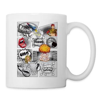 Comic Stil - Tasse - Weiß - Rechts