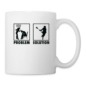 Lacrosse Lacrosse Players Statement Problem - Tasse - Weiß - Rechts