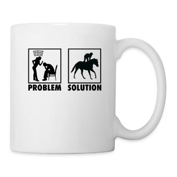 Horse Racing Horse Racers Statement Problem - Tasse - Weiß - Rechts