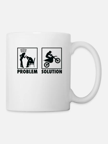 Motocross Motocross Racers Statement Problem - Tasse - Weiß