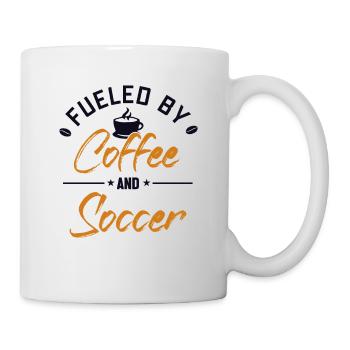 Fueled by Coffee and Soccer Fußball Goal Keeper - Mug - white - Right