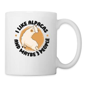 I Like Alpacas And Maybe 3 People Guanaco Llama - Mug - white - Right