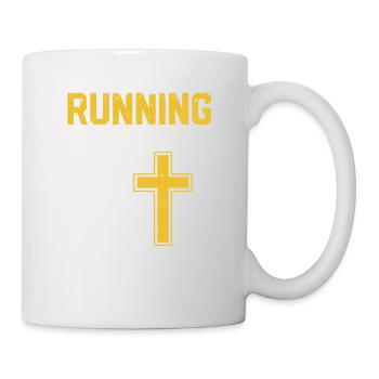 Funny Christian Workout Runner Religious - Mug - white - Right