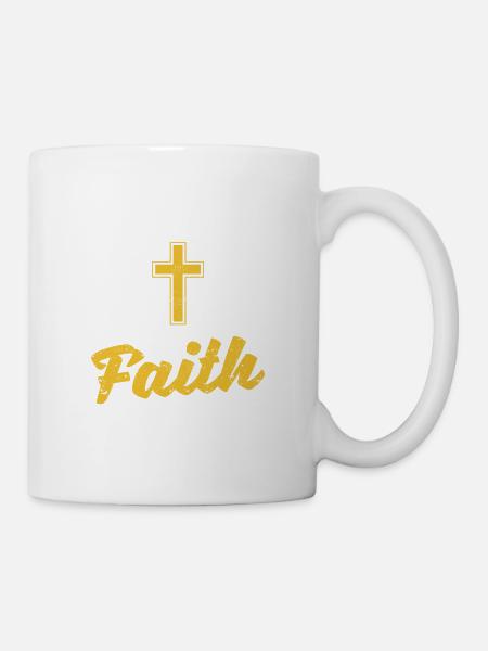 Laufen im Glauben Lustig Christlich Workout Läufer - Tasse - Weiß