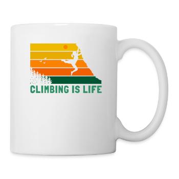 Climbing is Life Sportklettern Speedklettern - Tasse - Weiß - Rechts