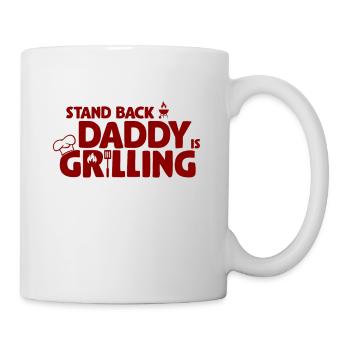 Recule! Papa fait des grillades! Griller, BBQ - Mug blanc - blanc - Droite