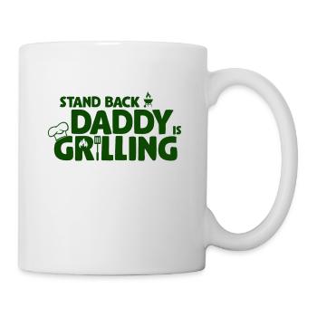 Recule! Papa fait des grillades! Griller, BBQ - Mug blanc - blanc - Droite