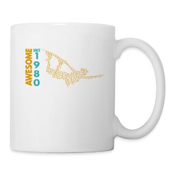 Awesome since 1980. Wakeboard Lifestyle - Mug - white - Right