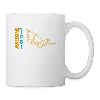 Génial depuis 1981. Wakeboard Lifestyle - Mug blanc - blanc - Droite