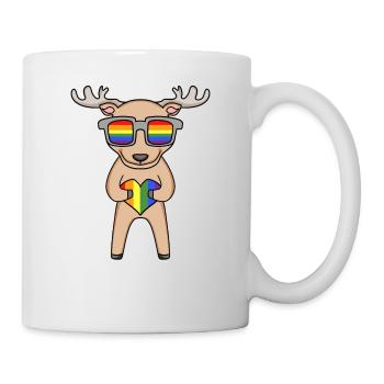 LGBT Animal Deer Rainbow - Mug - white - Right