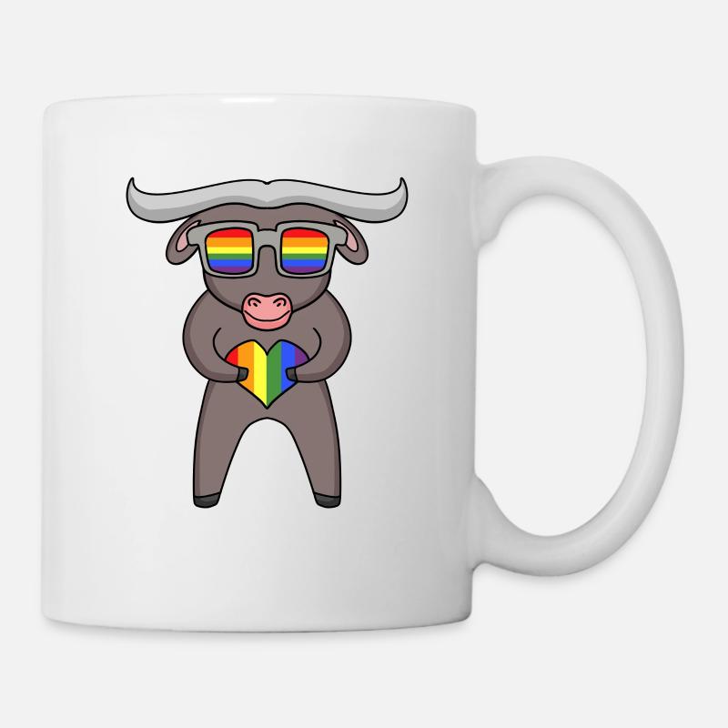 LGBT Animal Ox Rainbow - Mug - white
