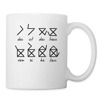 Das Haus vom Nikolaus Shirt für Weihnachten - Tasse - Weiß - Rechts