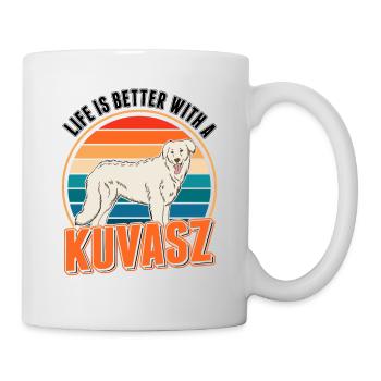La vie est meilleure avec un chien Kuvasz - Mug blanc - blanc - Droite