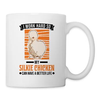 Silk Chicken Cadeau Silkie Chicken Silkie Chicken - Mug blanc - blanc - Droite
