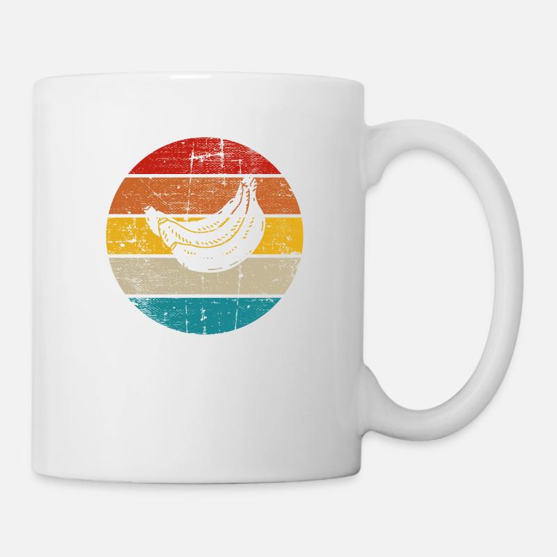 Banana Vegan Lover Retro Veggie Fruit Idée cadeau - Mug blanc - blanc