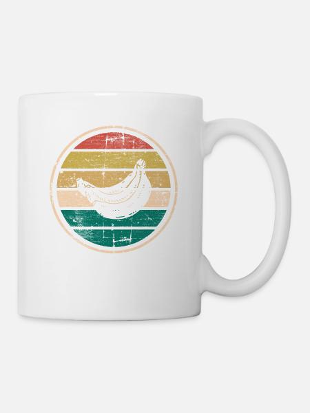 Banana Vegan Lover Retro Veggie Fruit Idée cadeau - Mug blanc - blanc