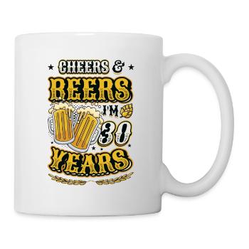 Acclamations et bière J’ai 30 ans - Mug blanc - blanc - Droite