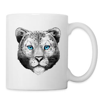 Leopard Kinder Tiere Damen Tiermotiv - Tasse - Weiß - Rechts