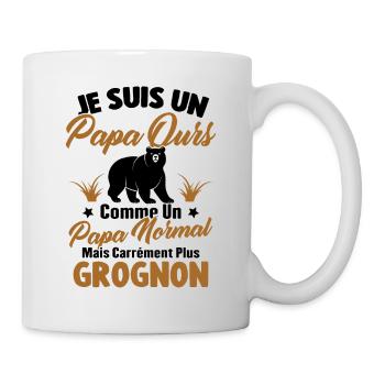 Je Suis Un Papa Ours Comme Un Papa Normal - Mug blanc - blanc - Droite